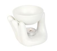 Something Different Ceramic Hand Oil Burner in White Something Different White