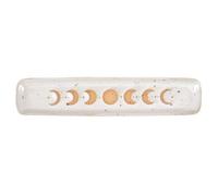 Something Different Ceramic Moon Phases Incense Ash Catcher Off White/brown (One Size)
