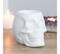 Something Different Ceramic Skull Oil Burner in White Something Different White