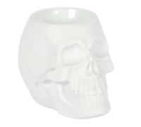Something Different Ceramic Skull Oil Burner Matt White (11Cm X 12Cm X 13Cm)