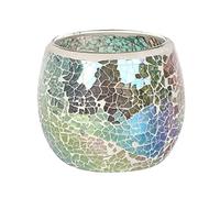 Something Different CH_33531 Candle Holder | Large Light Blue Iridescent Crackle | 1pc. 345g