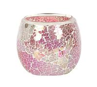 Something Different CH_33731 Candle Holder | Large Pink Iridescent Crackle | 1pc. 345g