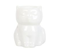 Something Different Charming Shiny White Cat Oil Burner