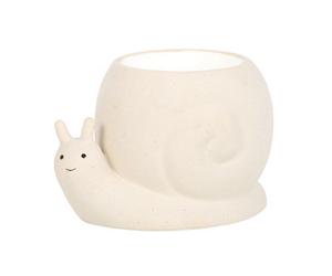 Something Different Charming Snail Oil Burner In Stone Hue