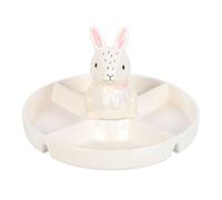 Something Different Chip & Dip Bunny Snack Dish in White Something Different White