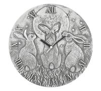 Something Different Clock, Terracotta, Silver