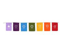 Something Different Colourful Chakra Symbol Rainbow Fabric Bunting Square