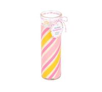 Something Different Cotton Candy Candy Stripe Tube Candle Pastel Pink/yellow (One Size)