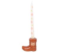 Something Different Cowboy Boot Candle & Holder (One Size) (Brown/White)