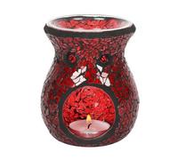 Something Different Crackle Effect Oil Burner Red (14Cm X 11Cm X 11Cm)