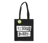 Something Different Creepy Things Polycotton Tote Bag (One Size) (Black/White)