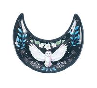 Something Different Crescent Moon Owl Trinket Dish Blue/white (One Size)