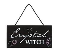 Something Different Crystal Witch Hanging Sign Black/white (One Size)