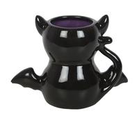 Something Different Cute and Creepy Bat Cat Mug (One Size) (Black)
