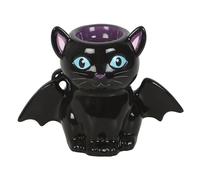 Something Different Cute & Creepy Bat Cat Oil Burner in Black Something Different Black