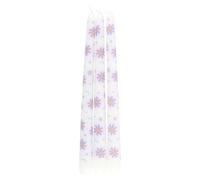Something Different Daisy Taper Candle (Pack of 3) (One Size) (Purple/White)