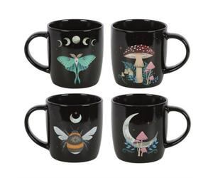 Something Different Dark Forest Mug (Pack Of 4) Black/multicoloured (One Size)