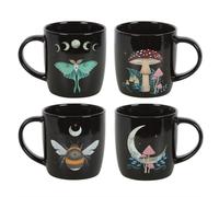 Something Different Dark Forest Mug (Pack Of 4) in Black Something Different Black