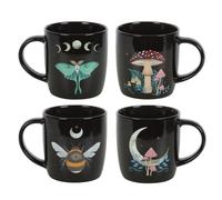 Something Different Dark Forest Mug (Pack Of 4) Black/multicoloured (One Size)