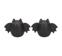 Something Different Dark Lair Bat Wings Salt & Pepper Shakers in Black Something Different Black