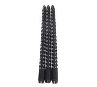 Something Different Dark Romance Twist Taper Candle (Pack of 3) in Black Something Different Black