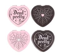 Something Different Dead Pretty Compact Mirror (Pack of 12) in Black Something Different Black