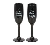 Something Different Dead Thirsty 300Ml Champagne Flute (Pack Of 2) Black/white (One Size)