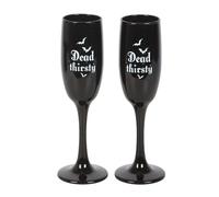 Something Different Dead Thirsty 300ml Champagne Flute (Pack of 2) (One Size) (Black/White)