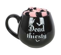 Something Different Dead Thirsty 500ml Mug & Sock Set in Black Something Different Black