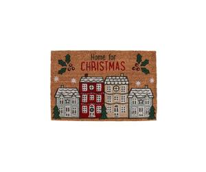 something different Different CV_55322 Doormat | Home For Christmas | H40cm x W60cm x D1.5cm | Pack of 1, multicolor