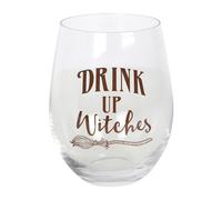 Something Different Drink Up Witches Stemless Wine Glass in Brown Something Different Brown