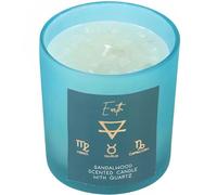 Something Different Earth Element Sandalwood Crystal Chip Wax Candle-8 cm x 7.8 cm (1 Pc), Glass, Sky Blue, 8cm x 7.8cm x 7.8cm