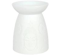 Something Different Elegant White Ceramic Buddha Face Burner-12.5 x 9.5 cm (1 Pc), 12.5cm x 9.5cm x 9.5cm