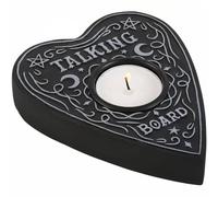 Something Different Enchanting Talking Board Tealight Candle Holder-Perfect for Spiritual Décor, Resin & Polyresin, Black, 14