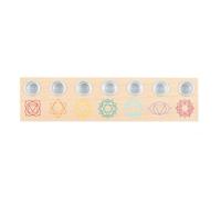 Something Different Energy Seven Chakra Wood Candle Holder - Beige