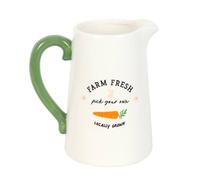 Something Different Farm Fresh Carrot Patch Ceramic Flower Jug in White Something Different White