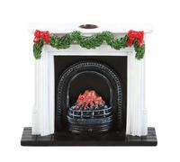 Something Different Fireplace Christmas Backflow Incense Burner White/black/green (One Size)