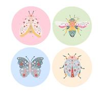 Something Different Floral Bug Coaster Set (Pack of 4) Something Different Multicolor