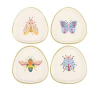 Something Different Floral Bug Trinket Dish (Pack Of 4) White/multicoloured (One Size)