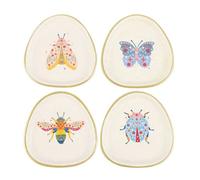 Something Different Floral Bug Trinket Dish (Pack Of 4) White/multicoloured (One Size)