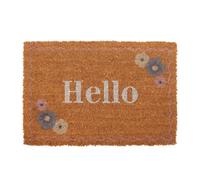 Something Different Floral Hello Door Mat Natural (One Size)