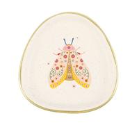 Something Different Floral Moth Trinket Dish White/orange/gold (One Size)