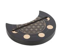Something Different Flower Of Life Crescent Moon Tarot Card Stand in Black Something Different Black