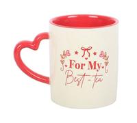 Something Different For My Best-Tea Heart 350Ml Mug Red/white (One Size)