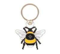 Something Different Forest Bee Enamel Keyring (One Size) (Black/White/Yellow)