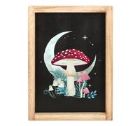 Something Different Forest Mushroom Framed Art Print Black/beige/white (One Size)