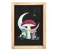 Something Different Forest Mushroom Framed Art Print Black/beige/white (One Size)
