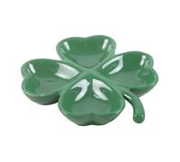 Something Different Four Leaf Clover Trinket Tray in Green Something Different Green