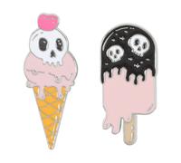 Something Different Freaking Melting Enamel Ice Cream Badge Something Different Multicolor