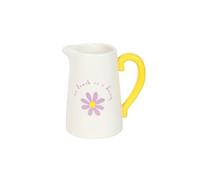 Something Different Fresh As A Daisy Flower Ceramic Jug (One Size) (White/Purple/Yellow)